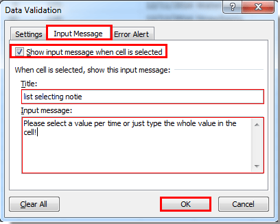 a screenshot of configuring the Input Message