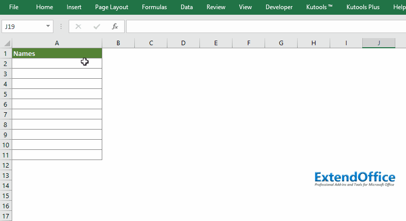 A screenshot showing Kutools for Excel creating a drop-down list with checkboxes in Excel