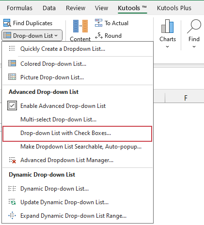 click Drop-down List with Check Boxes feature