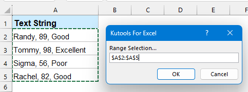vba code to select the data list