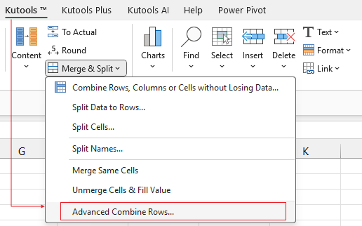 click-kutools-advanced-combine-rows