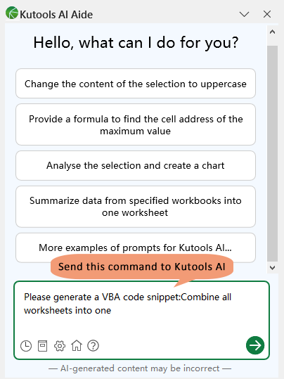 screenshot showing the command in the edit box