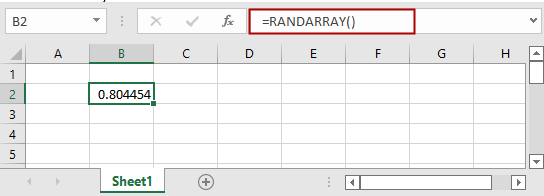 show the usage of RANDARRAY function